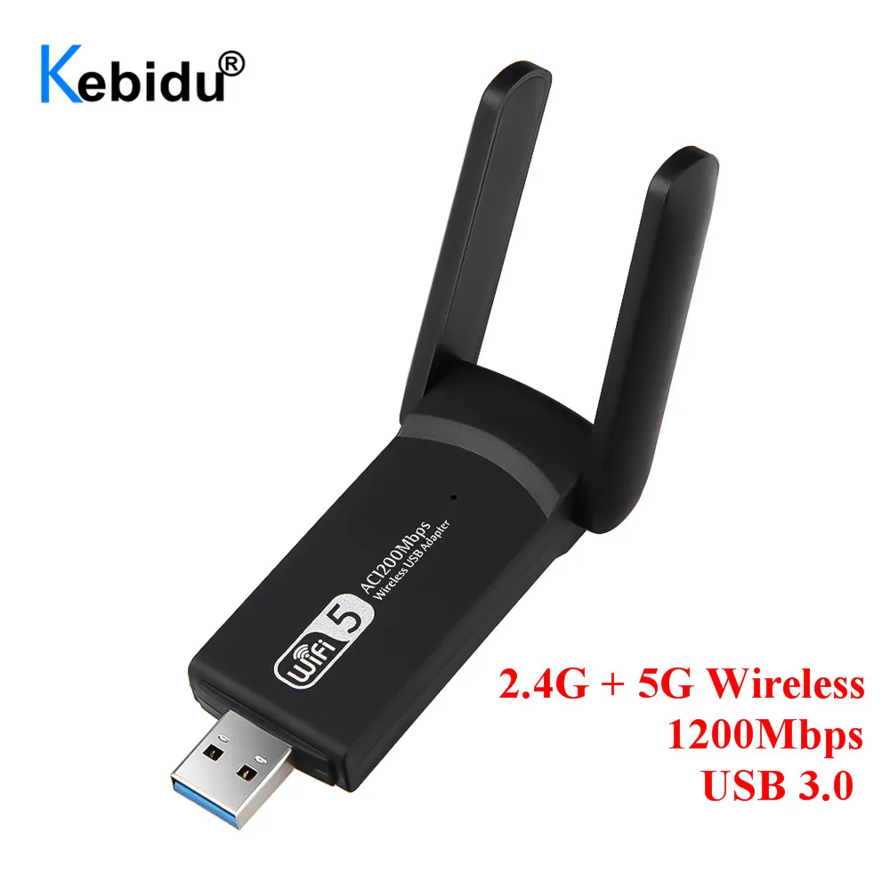 Двухдиапазонный 5 ГГц 2,4 ГГц USB 3,0 1200 Мбит/с Wifi Адаптер 802.11AC RTL8812BU Wifi Антенна Ключ Сетевая карта Для Настольного Ноутбука