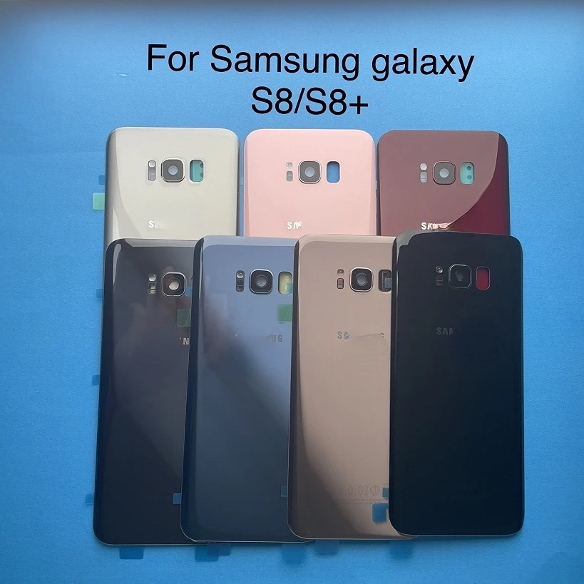 Задняя Крышка Батарейного отсека SAMSUNG для Samsung Galaxy S8 G950 SM-G950F G950FD S8 Plus S8 + G955 SM-G955F G955FD Задняя Стеклянная крышка
