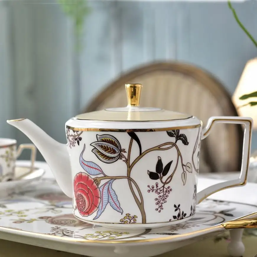 кофейник из костяного фарфора в европейском стиле, заварочный чайник, английский послеобеденный чай, цветочный горшок для чая, заварочный чайник