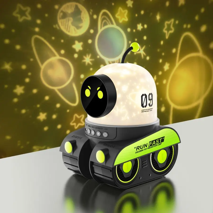 Робот-проектор Ночник С BT-динамиком Платная Вселенная Звездное Небо Вращающаяся светодиодная лампа Красочная Мигающая Звезда Детский подарок